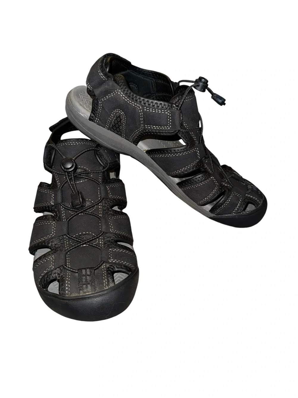 Khombu Travis Men's active Black Outdoor Sandals size 10